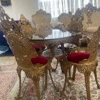 میز ناهار خوری چهارنفره برنز