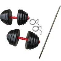 دمبل مفت ۱۵ کیلویی به همراه هالتر