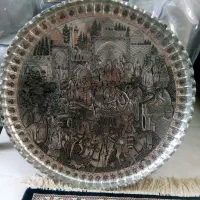 سینی مسی تمام قلمکاری طرح بازار|کلکسیون اشیاء عتیقه|شیراز, دارالرحمه|دیوار