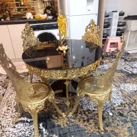 میزناهارخوری4نفره کمکاردرحدنومناسب جهیزیه اصل بشرط|میز و صندلی غذاخوری|مشهد, امیر آباد|دیوار