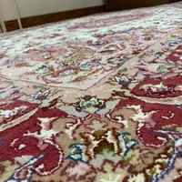 (فرش حق زاده)جفت فرش۶متری۳۰رج طرح خطیبی گل ابریشم|فرش|تبریز, |دیوار