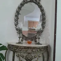 آینه کنسول برنجی|بوفه، ویترین، کنسول|رشت, چمارسرا|دیوار