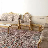 مبل سلطنتی 9 نفره در حد نو به همراه 3 عسلی|مبلمان خانگی و میز عسلی|کاشان, کارگر|دیوار