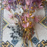 دوعدد گل کریستالی و۹ شاخه گل|گل مصنوعی|سنندج, |دیوار