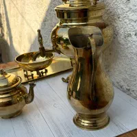 سرویس کامل سماور زغالی جنس عالی برنجی|سماور، چای‌ساز، قهوه‌ساز|شاهین‌شهر, سعدی جنوبی|دیوار