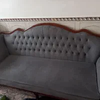 مبلمان کلاسیک طوسی گردویی در حد نو