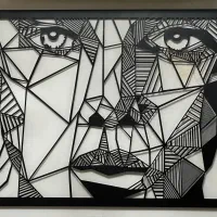 تابلوفلزی چهره|تابلو، نقاشی، عکس|گنبد کاووس, |دیوار