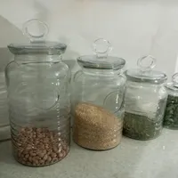 بانکه شیشه ای  دارای چهار سایز|ظروف نگهدارنده، پلاستیکی، یک‌بارمصرف|مشهد, حجاب|دیوار