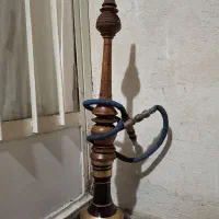 قلیان بلند چوب گردو طرح برج میلاد