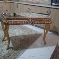 میز کنسول و آینه چوبی