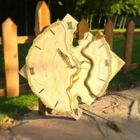 ساعت دیواری چوب و رزین