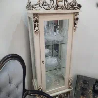 دو عدد بوفه کرم صدفی چوب