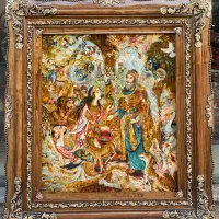 تابلو فرش گل ابریشم