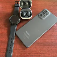 گوشی سامسونگ a73 به همراه galaxy watch و buds2|موبایل|تهران, سعادت‌آباد|دیوار