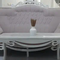 مبل ۷نفره طرح لبخند همراه با میزناهارخوری وعسلی