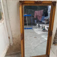 آینه قدی با قاب چوبی زیبا وشیشه شفاف