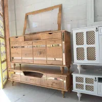 ست میز تلوزیون و آینه و کنسول آینه ای تمام MDF|بوفه، ویترین، کنسول|مرودشت, فاز دوم شهرک فرهنگیان|دیوار