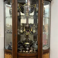 بوفه ویترین معرق کاری چوب راش اصل