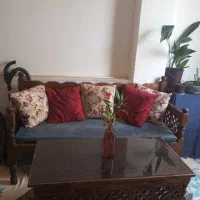 مبل پنج نفره مشبک با یک عدد جلو مبلی