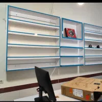 قفسه mdf در حد نو|کتابخانه، شلف، قفسه‌های دیواری|مینودشت, |دیوار