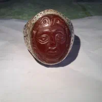 انگشتر نقره نگین رخ قدیمی