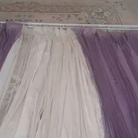 پرده درحد نو بهمراه چوب پرده