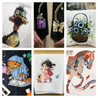 آموزش نقاشی پارچه