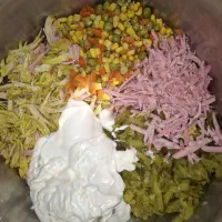 سالاد الویه سالاد ماکارونی خوراک بندری