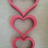 باکس قلبی چوبی سه تیکه با جاکلیدی قلبی|صنایع دستی و سایر لوازم تزئینی|نهاوند, |دیوار