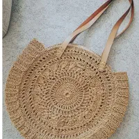 بافتنی کیف با نخ مکرومه و رافیا و کاموا