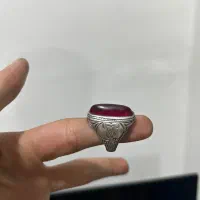 انگشتر نقره یاقوت قدیمی