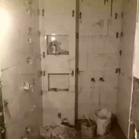 سنک کاری کاشی کاری دیوار چینی خورده کاری