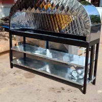 کباب پز گازی ومنقل هود وان سینک میز‌کار کابینت فلز