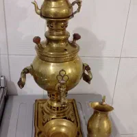 سماور ذغالی برنجی کوچک|سماور، چای‌ساز، قهوه‌ساز|قم, محمد آباد|دیوار