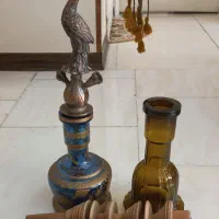 قلیون برنجی چوبی چوب سرخ