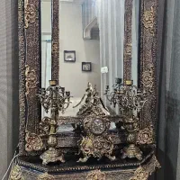 ست عروس آیینه شمعدان ساعت با قیمت حراج