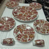 بشقاب وپیش دستی و نمکدان ژاپنی اب