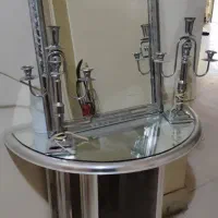 آینه و شمعدان با پایه ،در حد نو