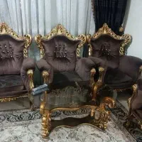 مبل استیل+جلو مبلی+۲عسلی باچوب وپایه های بسیارمحکم|مبلمان خانگی و میز عسلی|تهران, خزانه|دیوار