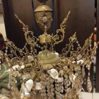 لوستر برنجی ۱۴ شاخه|لوستر و چراغ آویز|تهران, امام زاده عبدالله|دیوار