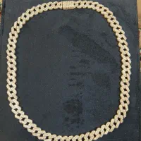 زنجیر نقره ترک کارتیه نگین دار