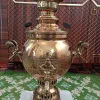 سماور زغالی برنز و شکلات خوری|کلکسیون اشیاء عتیقه|نهاوند, |دیوار