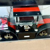 میز TV شیشه ای دو رنگ