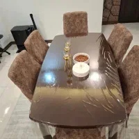 مبلمان ۷ نفره و ناهارخوری ۶ نفره و یک فرش ۱۲ متری|مبلمان خانگی و میز عسلی|تهران, شهرک شریعتی|دیوار