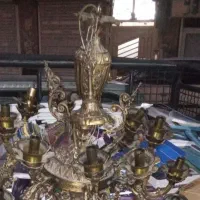لوستر برنزی.آبکاری .طلایی دیوار کوب|لوستر و چراغ آویز|تهران, افسریه جنوبی|دیوار
