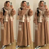 کراپ دامن ست مخمل نسکافه ای