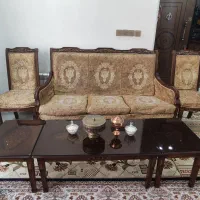 مبل ۹ نفره چوب راش|مبلمان خانگی و میز عسلی|بومهن, |دیوار