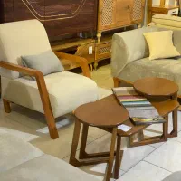 مبل کاپر کرم طوسی زرکالا مدل 61