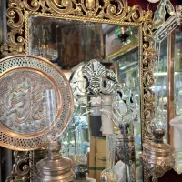 فروش و خرید آینه شمعدان برنجی|کلکسیون اشیاء عتیقه|مشهد, دانش|دیوار