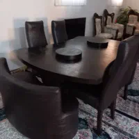 میز نهار خوری 8 نفره .|میز و صندلی غذاخوری|گچی, |دیوار